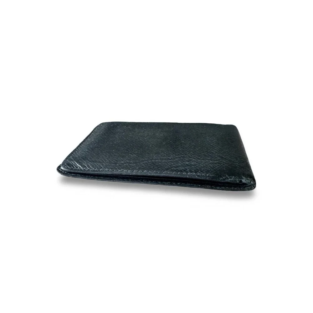 Louis Vuitton Men's Black Taiga Bifold Wallet preowned